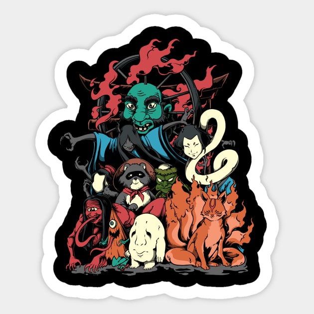 Japanese yokai Sticker by Alien Version